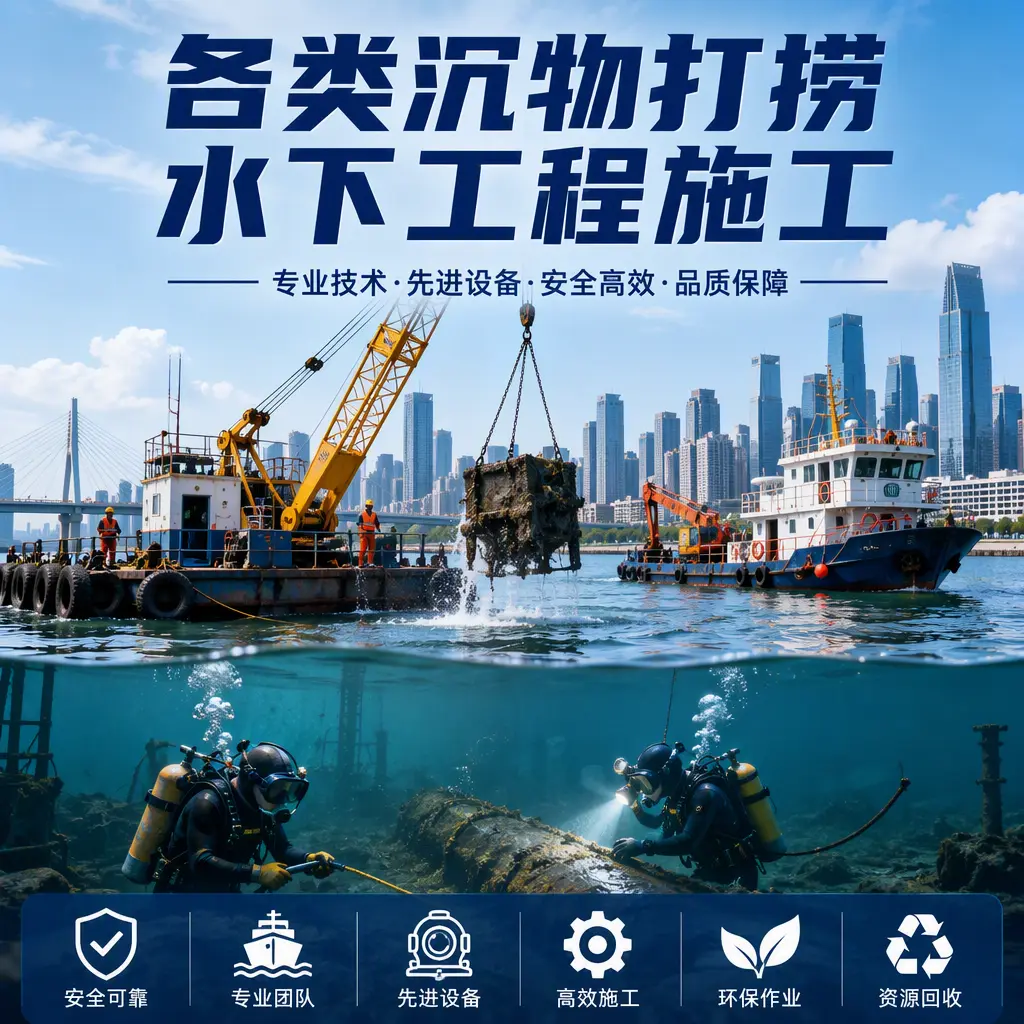 姚安各类沉物打捞,水下工程施工